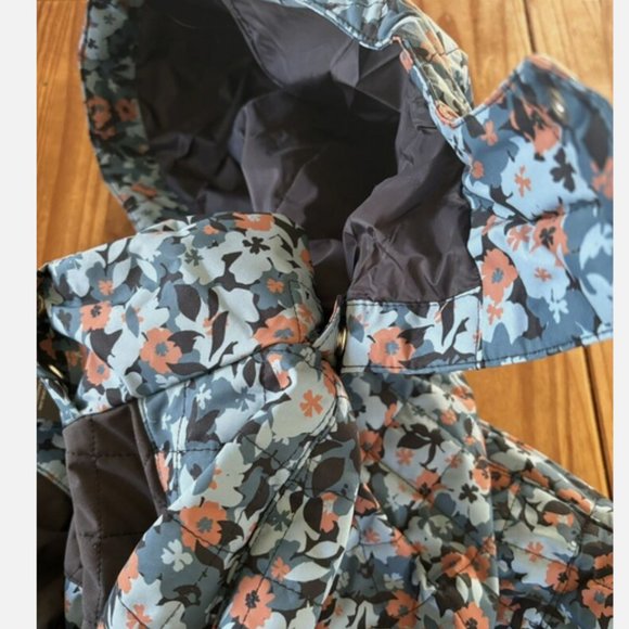 Free People Floral Hooded Jumpsuit - Black and Blue - Picture 8 of 11